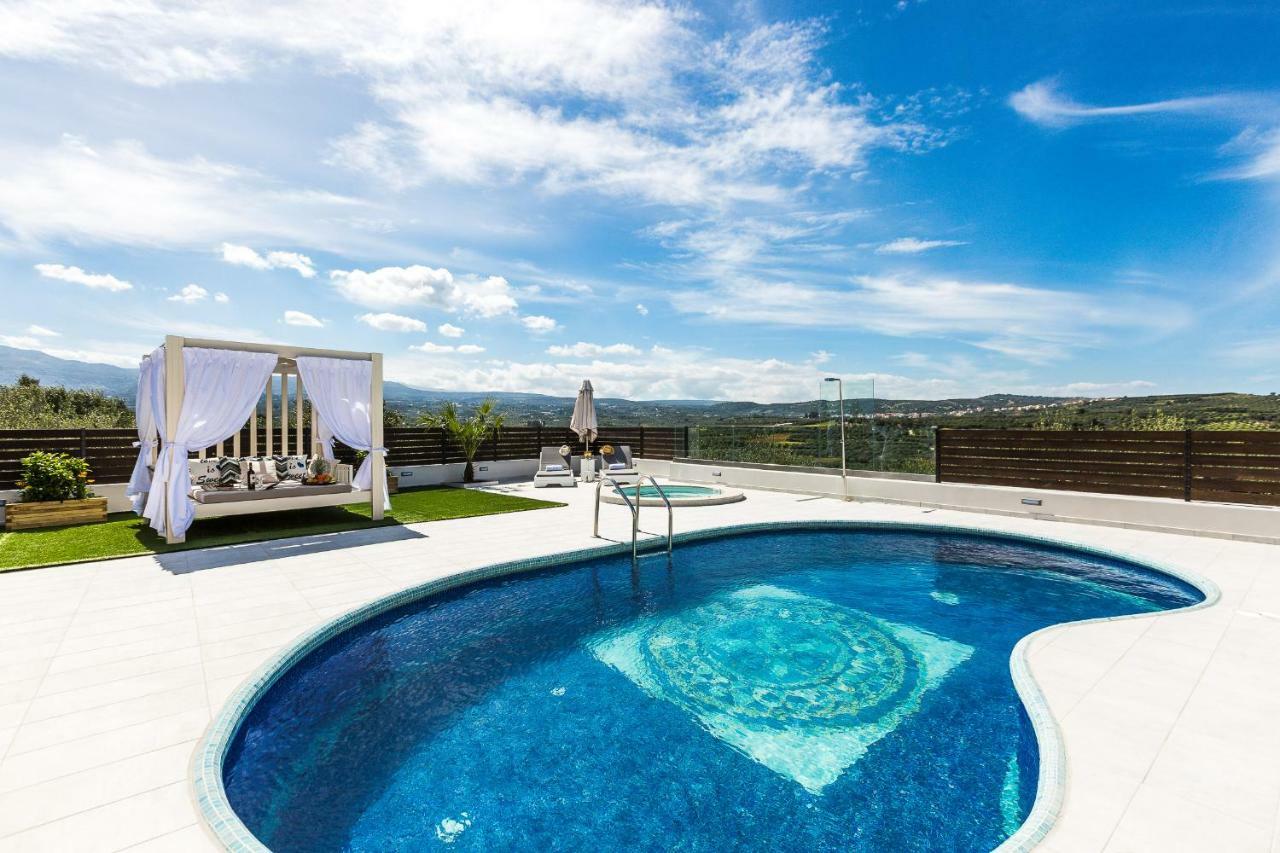 Caramel Villa, With 40M2 Pool & Spa Whirlpool, By Thinkvilla Pánormos 外观 照片