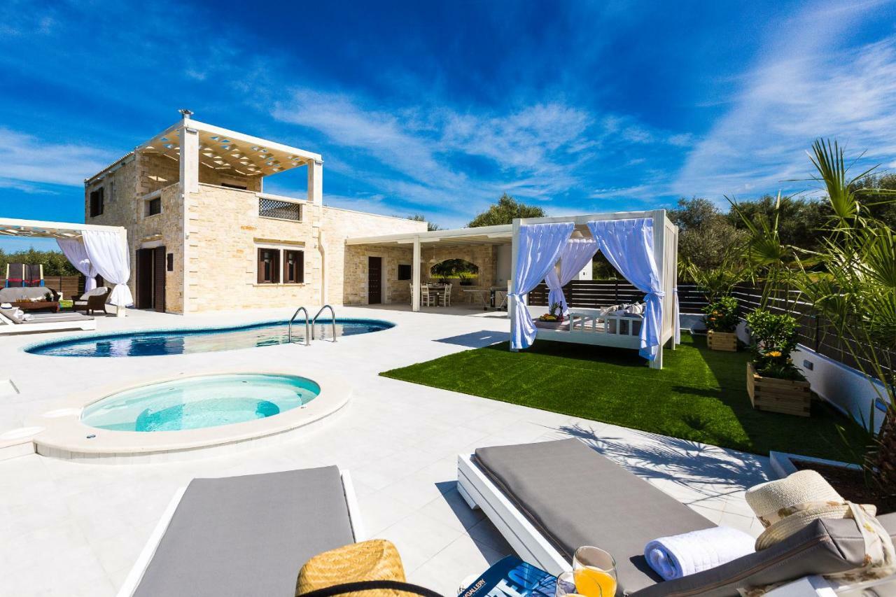 Caramel Villa, With 40M2 Pool & Spa Whirlpool, By Thinkvilla Pánormos 外观 照片