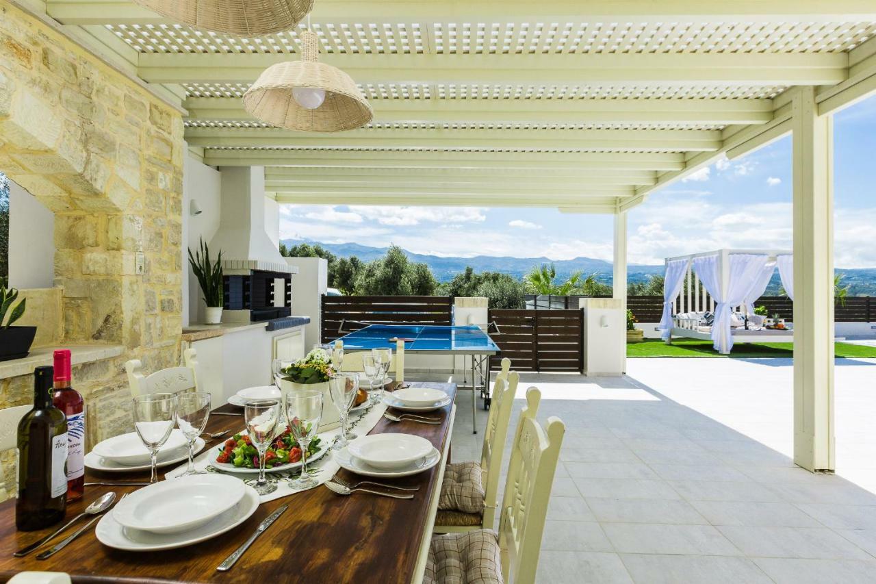 Caramel Villa, With 40M2 Pool & Spa Whirlpool, By Thinkvilla Pánormos 外观 照片